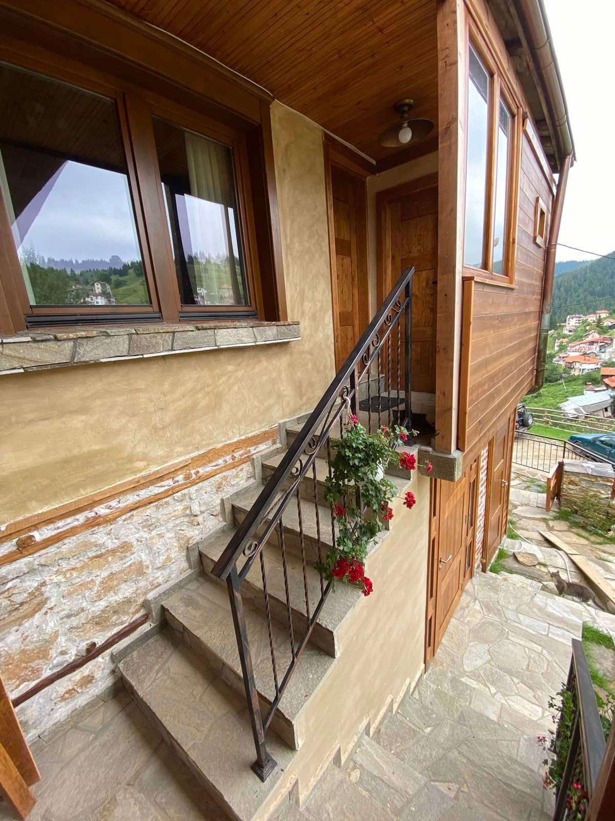 Outdoor terrace with Rhodope views