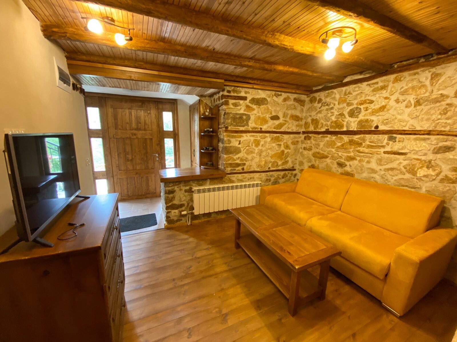 Outdoor terrace with Rhodope views